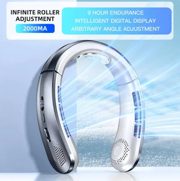 Neck Fan — Hands-Free Cooling, 100 Speeds